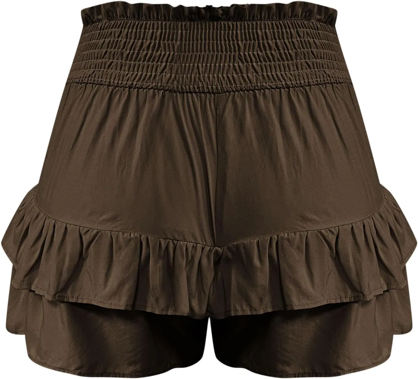 High Waisted Shorts Women Summer Ruffled Flowy Elastic Waist Mini Skirts Casual Tiered Layered Clothes Trendy 2025