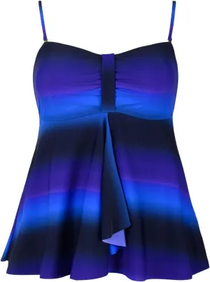 Hilor Women's Flyaway Tankini Top Bandeau Swimsuit Flowy Bathing Suit Tummy Conceal Swimwear