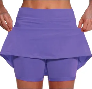 hlysgo Women Tennis Skirt Summer High Waisted Athletic Skorts with Inner Shorts Sport Workout Pleated Pickleball Shorts