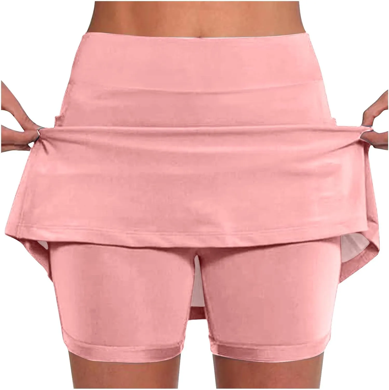 hlysgo Women's Plus Size Skort High Waisted Dressy Casual Workout Hiking Skirts Summer Athletic Tennis Shorts for Teen Girls
