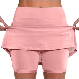 hlysgo Women's Plus Size Skort High Waisted Dressy Casual Workout Hiking Skirts Summer Athletic Tennis Shorts for Teen Girls