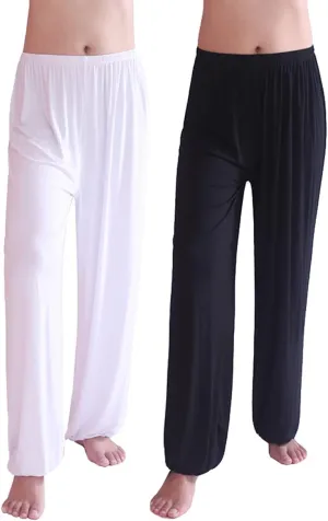Hoerev Men Women Super Soft Yoga Pants Trousers Taiji Lounge Pant