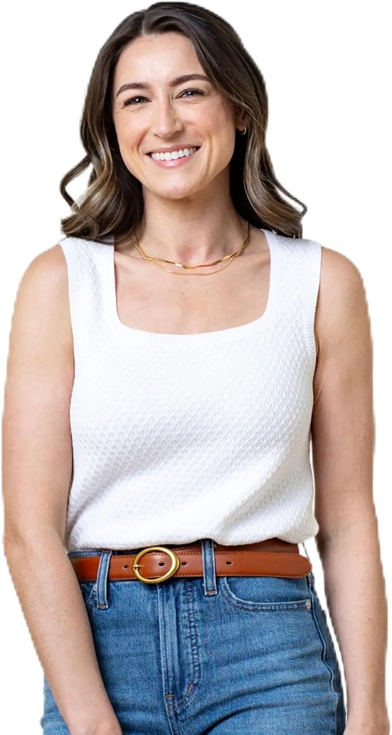 Hope & Henry Women's V-Neck Sweater Tank
