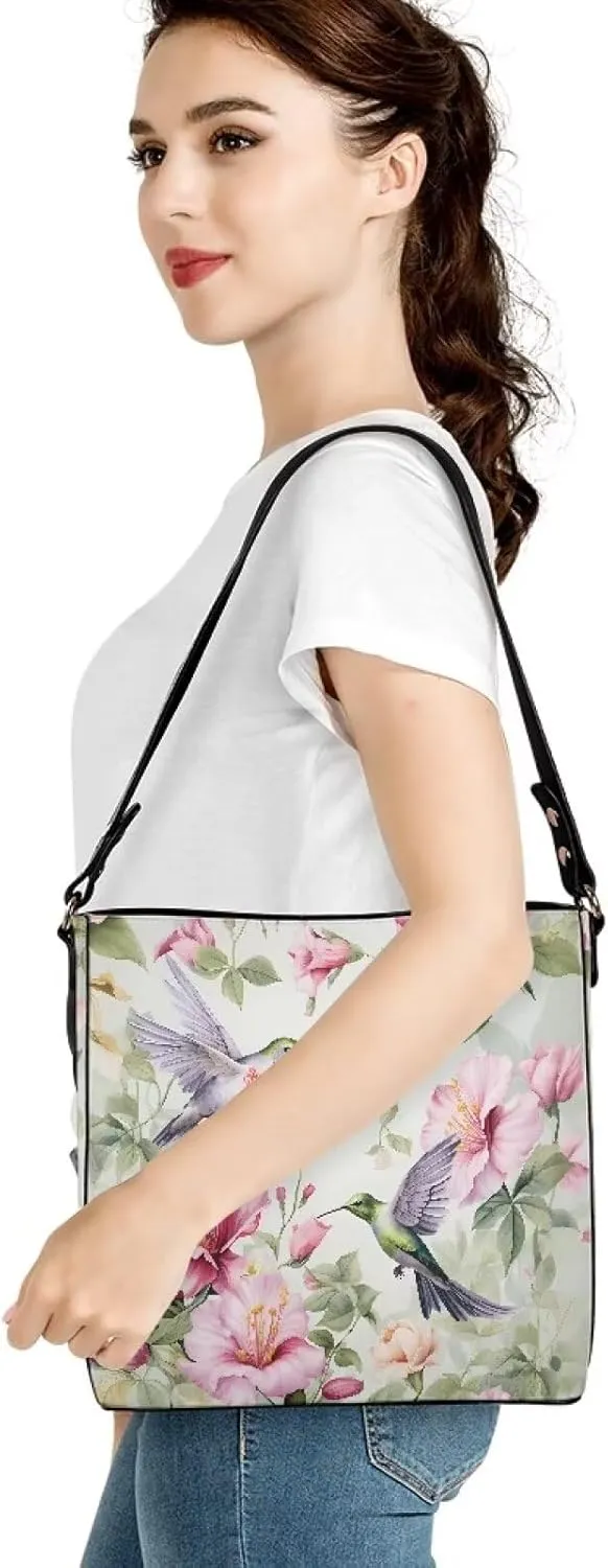 HUGS IDEA Women's Handbag Leather Tote Shoulder Bucket Bags Crossbody Top-handle Bag