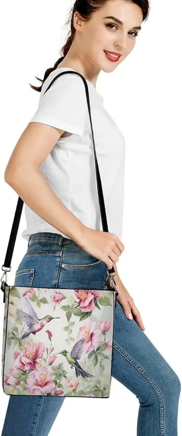 HUGS IDEA Women's Handbag Leather Tote Shoulder Bucket Bags Crossbody Top-handle Bag
