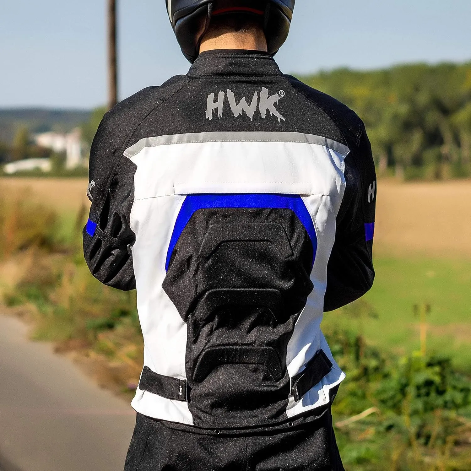 HWK Spyder Motorcycle Jacket for Men with Weather Resistant Cordura Textile Fabric for Enduro Motocross Jacket