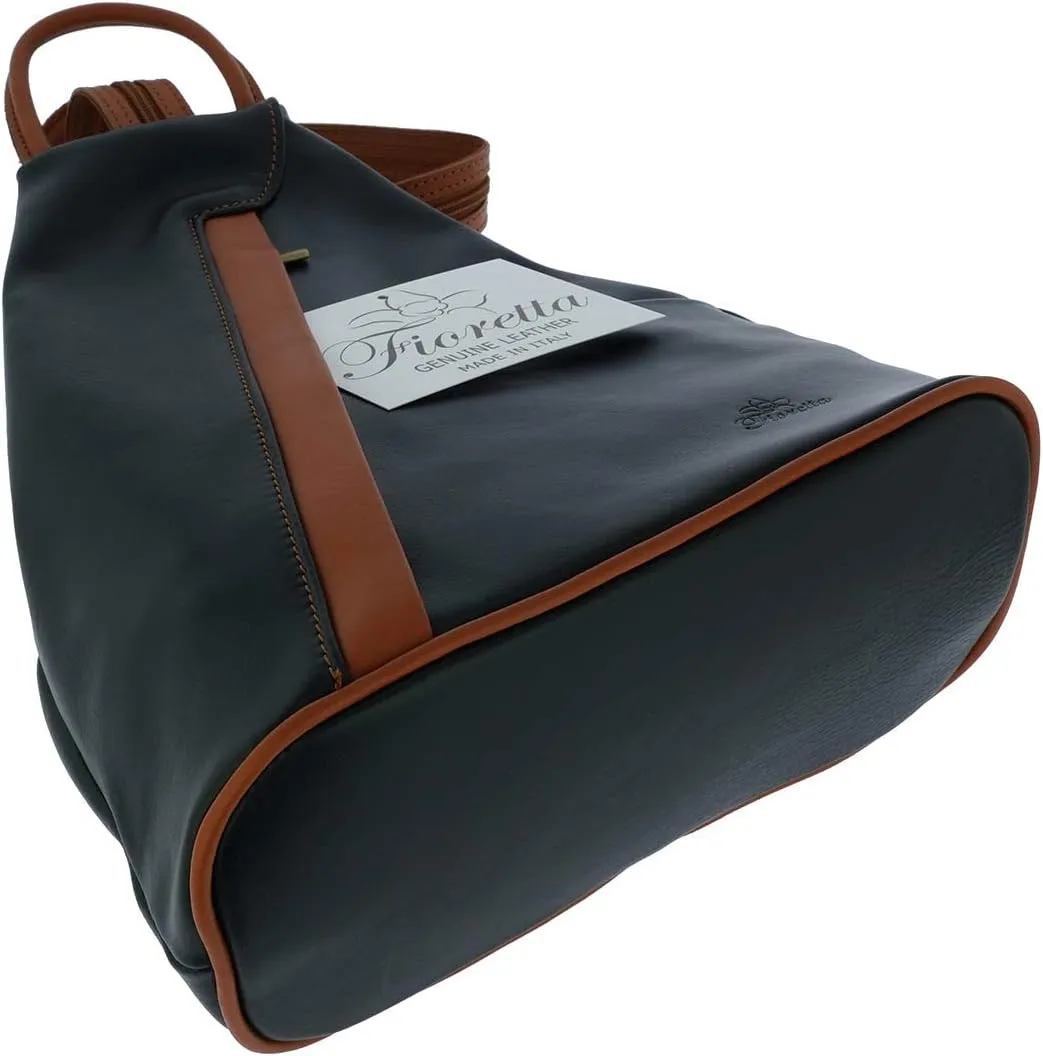 Italian Genuine Leather Top Handle Backpack Purse Shoulder Bag Handbag Rucksack For Women