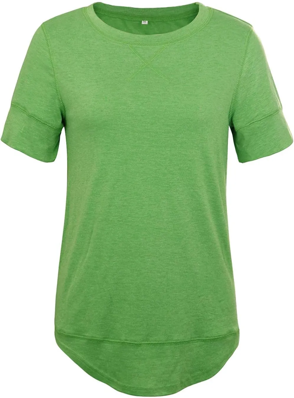 JomeDesign Summer Tops for Women Short Sleeve Side Split Casual Loose Tunic Top