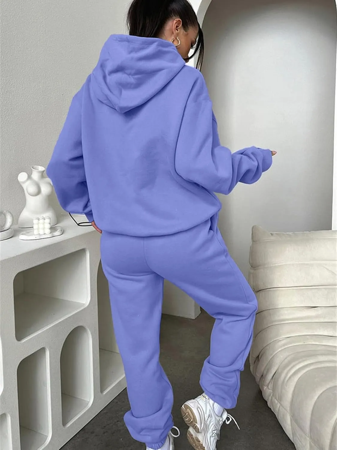 KANSOON Sweatsuits for Women Set 2 Piece Outfits Long Sleeve Hoodie Oversized Sweatshirt Jogger Pants Casual Tracksuit Sets