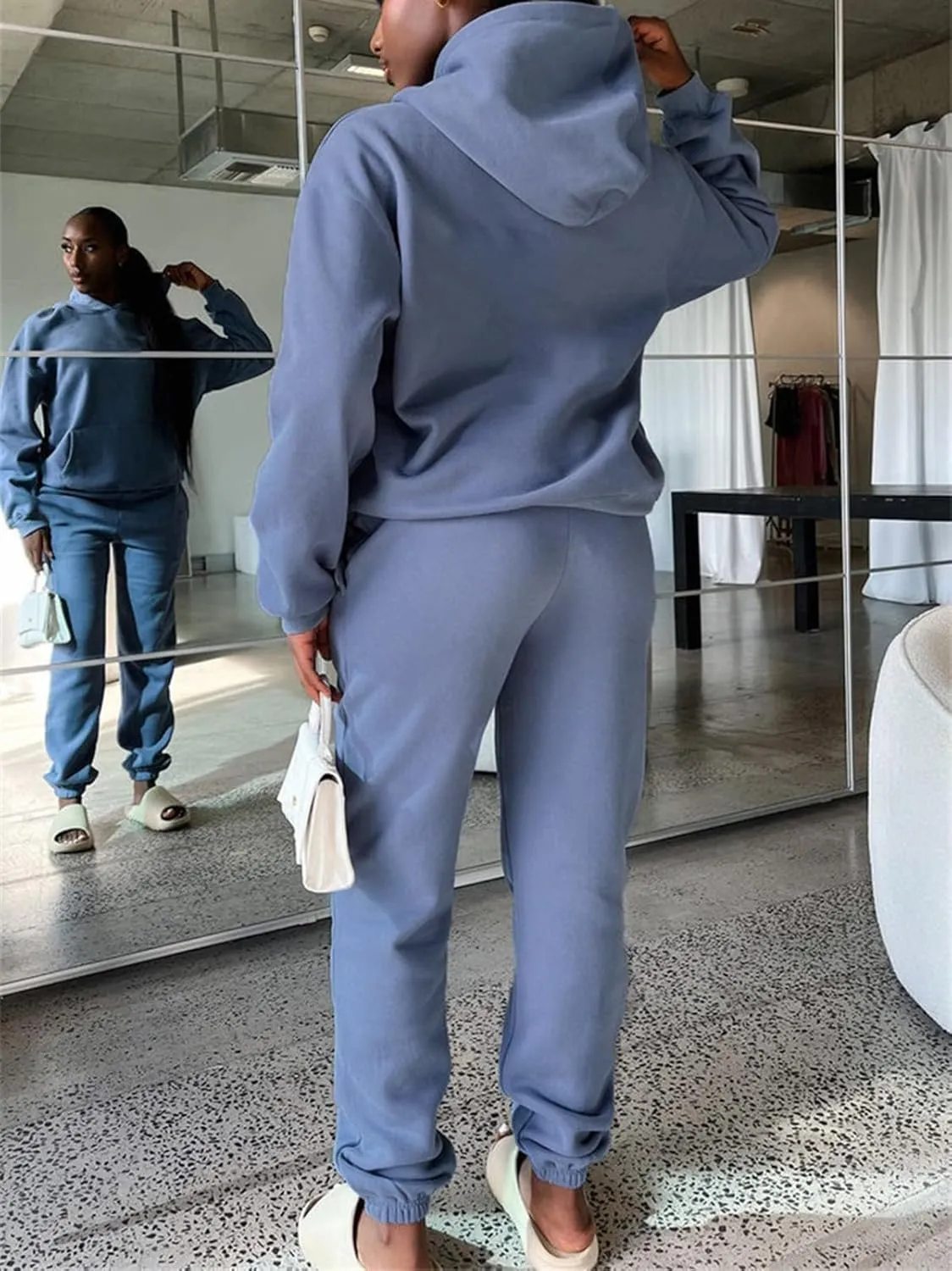 KANSOON Sweatsuits for Women Set 2 Piece Outfits Long Sleeve Hoodie Oversized Sweatshirt Jogger Pants Casual Tracksuit Sets