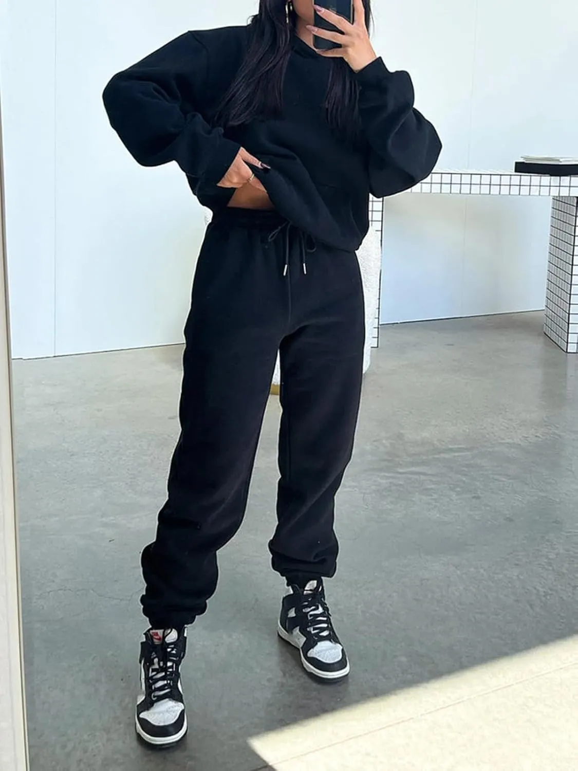 KANSOON Sweatsuits for Women Set 2 Piece Outfits Long Sleeve Hoodie Oversized Sweatshirt Jogger Pants Casual Tracksuit Sets