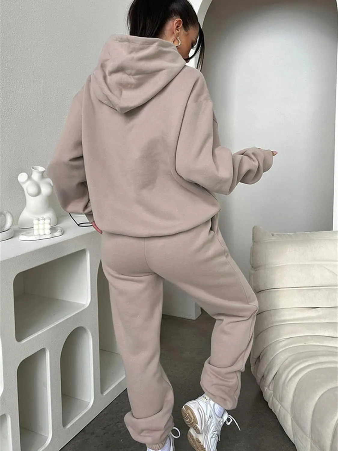 KANSOON Sweatsuits for Women Set 2 Piece Outfits Long Sleeve Hoodie Oversized Sweatshirt Jogger Pants Casual Tracksuit Sets