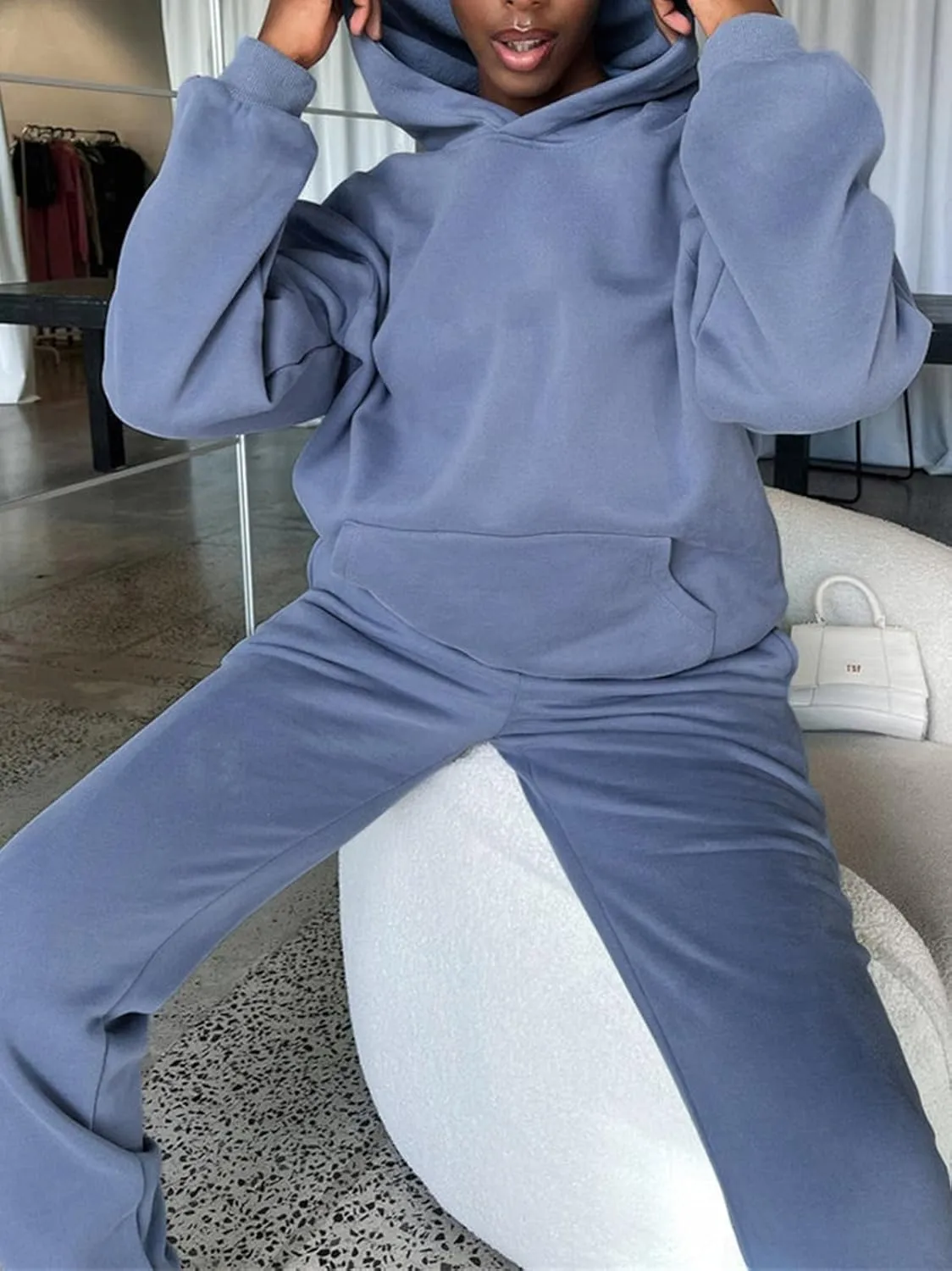 KANSOON Sweatsuits for Women Set 2 Piece Outfits Long Sleeve Hoodie Oversized Sweatshirt Jogger Pants Casual Tracksuit Sets