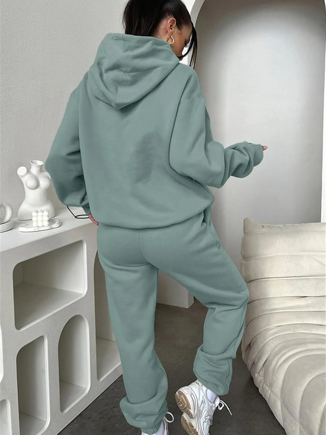 KANSOON Sweatsuits for Women Set 2 Piece Outfits Long Sleeve Hoodie Oversized Sweatshirt Jogger Pants Casual Tracksuit Sets