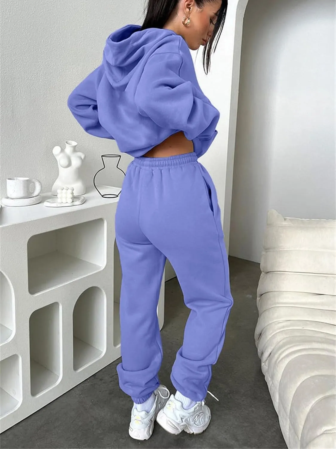 KANSOON Sweatsuits for Women Set 2 Piece Outfits Long Sleeve Hoodie Oversized Sweatshirt Jogger Pants Casual Tracksuit Sets