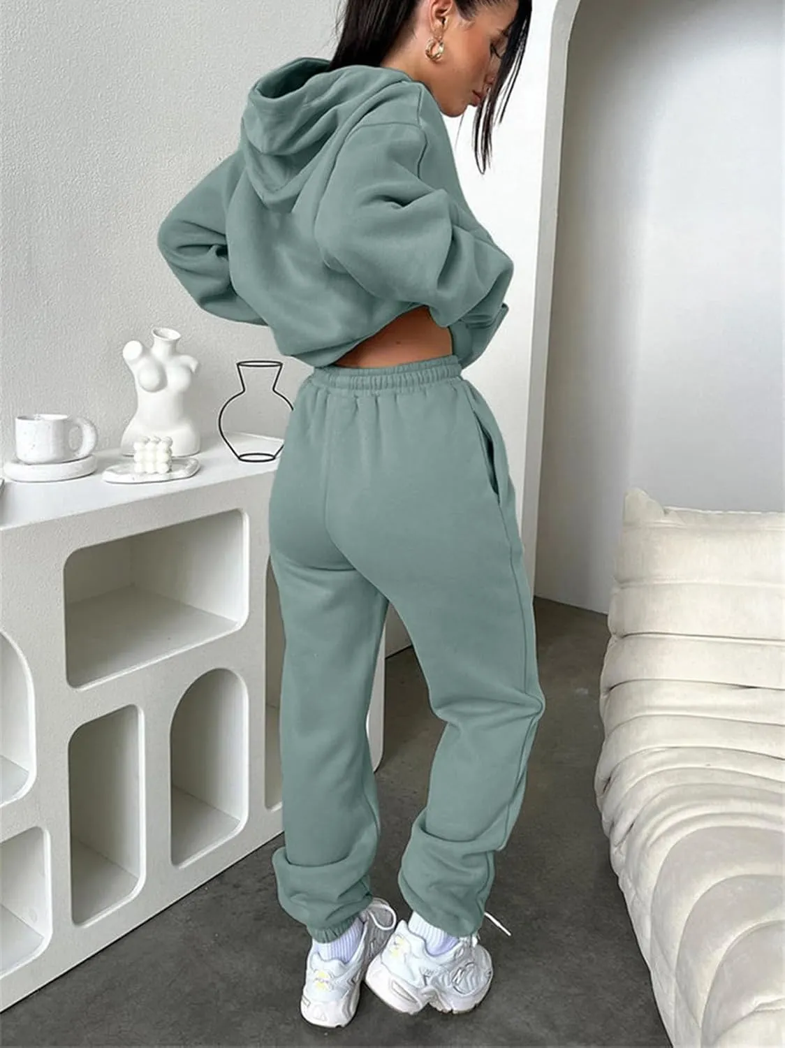 KANSOON Sweatsuits for Women Set 2 Piece Outfits Long Sleeve Hoodie Oversized Sweatshirt Jogger Pants Casual Tracksuit Sets