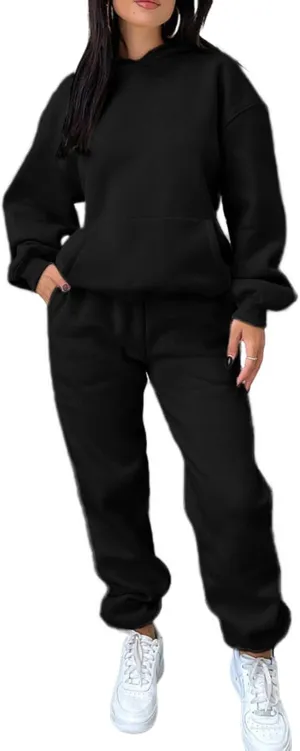 KANSOON Sweatsuits for Women Set 2 Piece Outfits Long Sleeve Hoodie Oversized Sweatshirt Jogger Pants Casual Tracksuit Sets