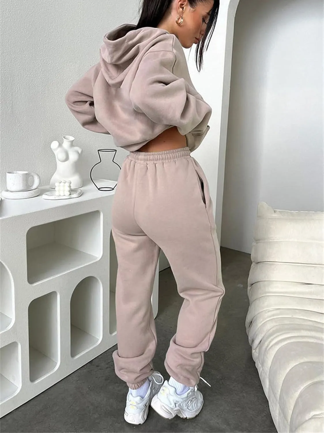 KANSOON Sweatsuits for Women Set 2 Piece Outfits Long Sleeve Hoodie Oversized Sweatshirt Jogger Pants Casual Tracksuit Sets
