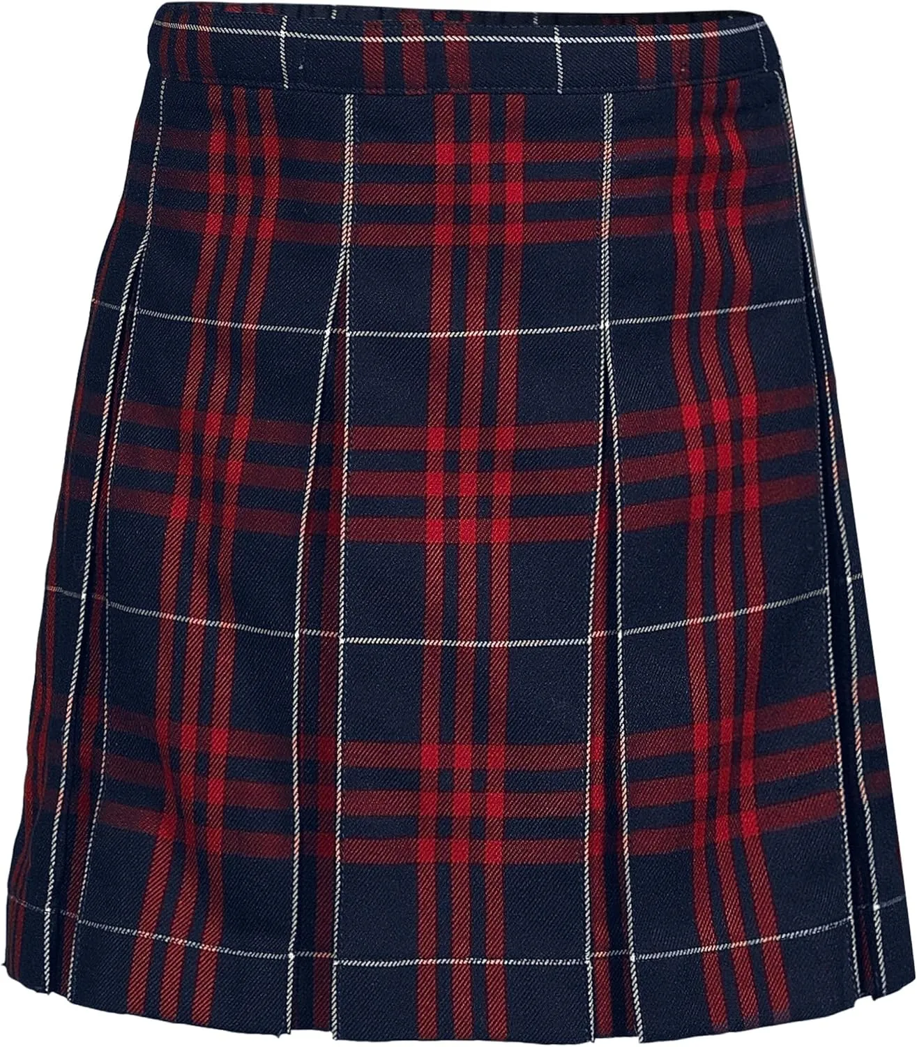 Lands' End School Uniform Girls Plaid Box Pleat Skirt Top of The Knee