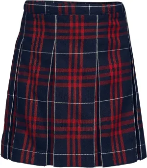 Lands' End School Uniform Girls Plaid Box Pleat Skirt Top of The Knee