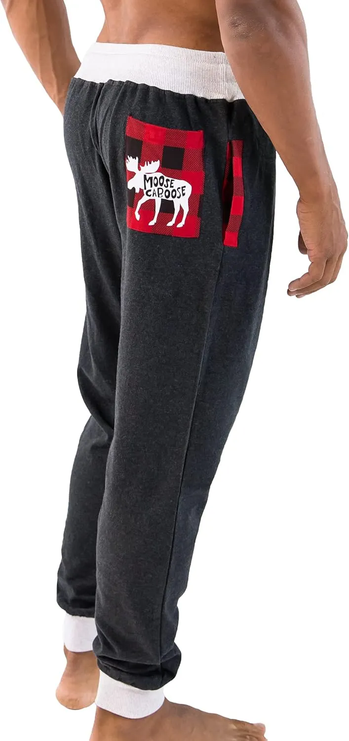 Lazy One Men's Jogger Sweatpants, Cozy, Warm, Pockets