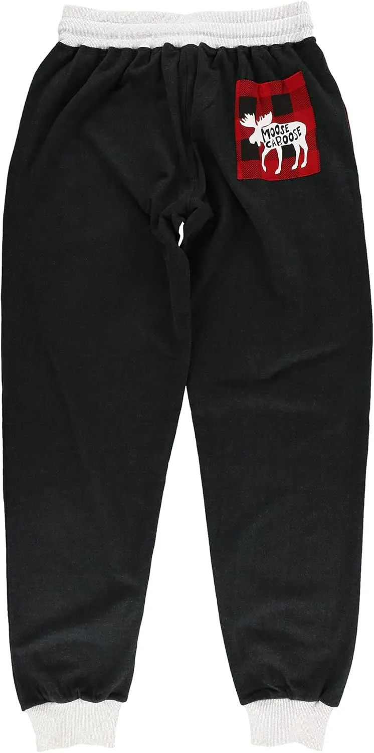 Lazy One Men's Jogger Sweatpants, Cozy, Warm, Pockets