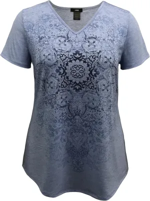 LEEBE Women and Plus Size Short Sleeve Print Top II (Small-5X)