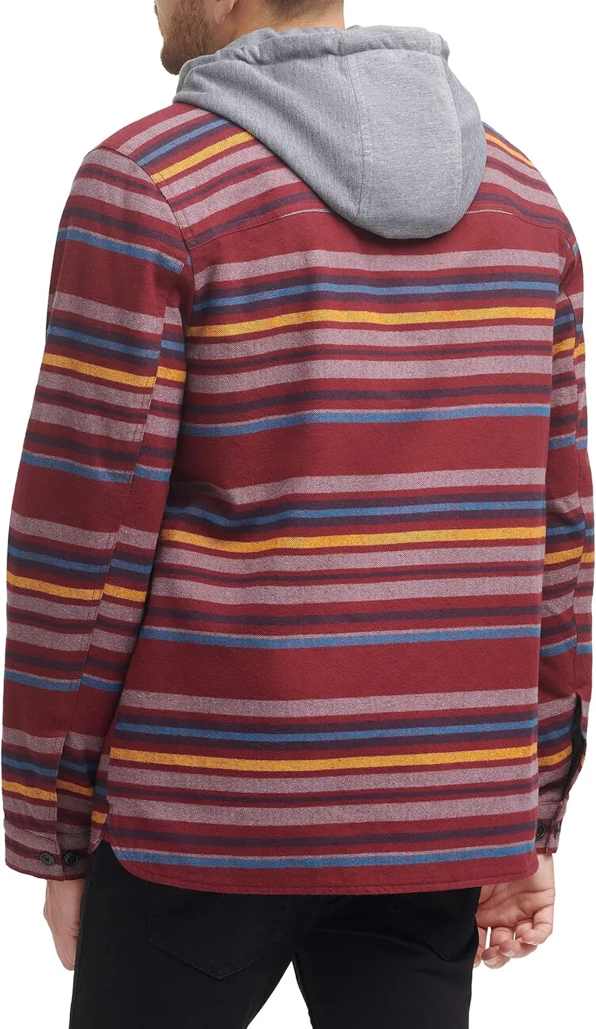 Levi's Mens Plaid Sherpa Lined Hooded Shirt Jacket (Regular & Big & Tall Sizes)