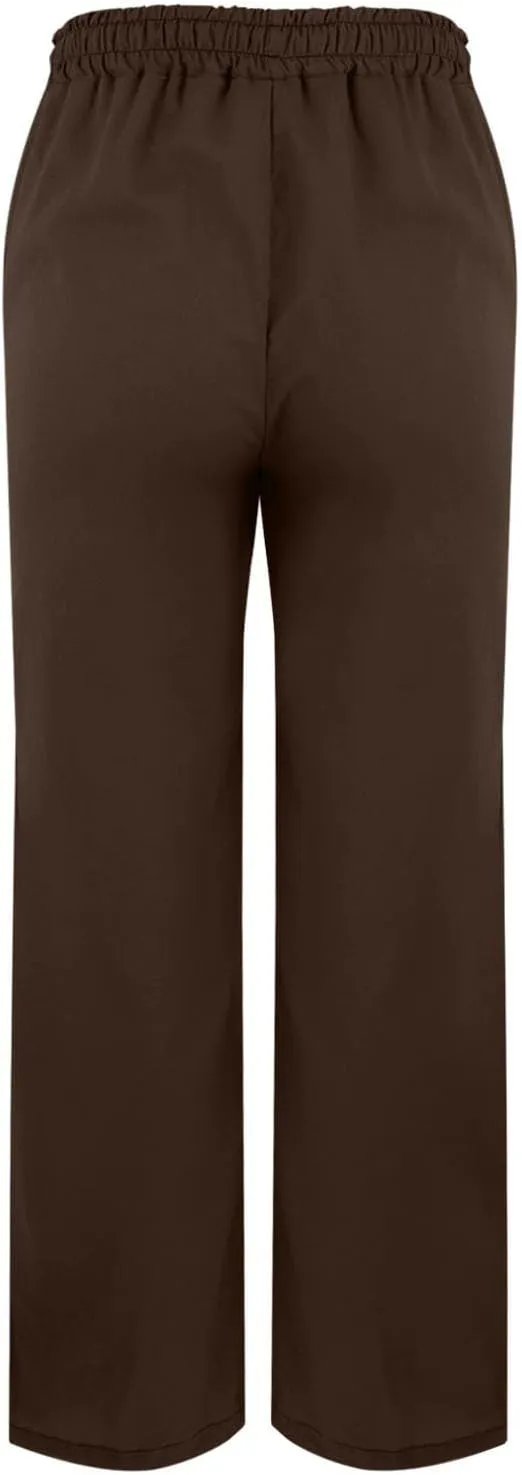 Linen Capris Pants for Women 2025 Summer High Waist Elastic Straight Leg Trousers Casual Beach Loose Fit Lounge Wear
