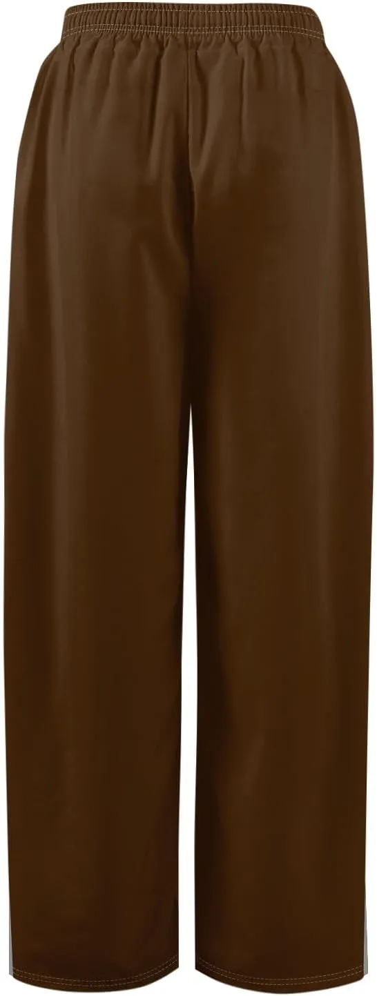 Linen Pants Women High Waisted Wide Leg Pants Drawstring Palazzo Lounge Pant Summer Beach Vacation Trousers