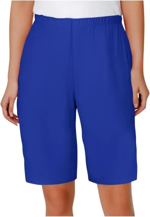 Linen Shorts for Women Casual Summer Shorts Plus Size High Waisted Wide Leg Drawstring Pants with Pockets