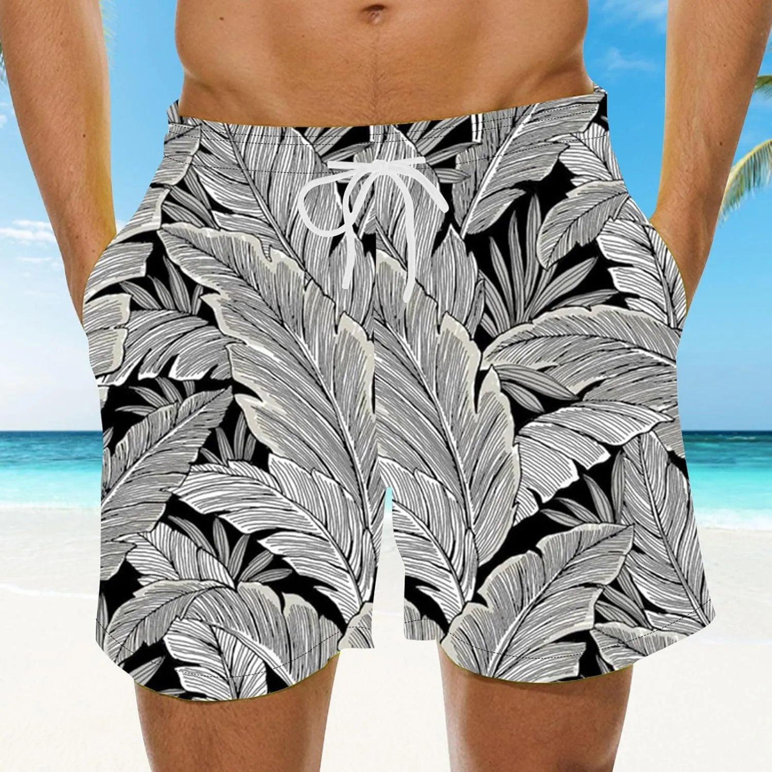 Linen White Shorts Men Shorts Beach Pants Prank Toysxp Costume Masquerade Prank Buttocks Green Striped Shorts Mens