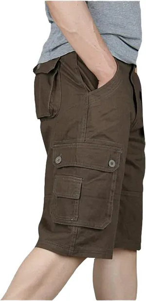 Men Cargo Shorts and Pants Leisure Color Fashion Men's Solid Summer Men's pants Chores Para Hombre Men's Cargo Black