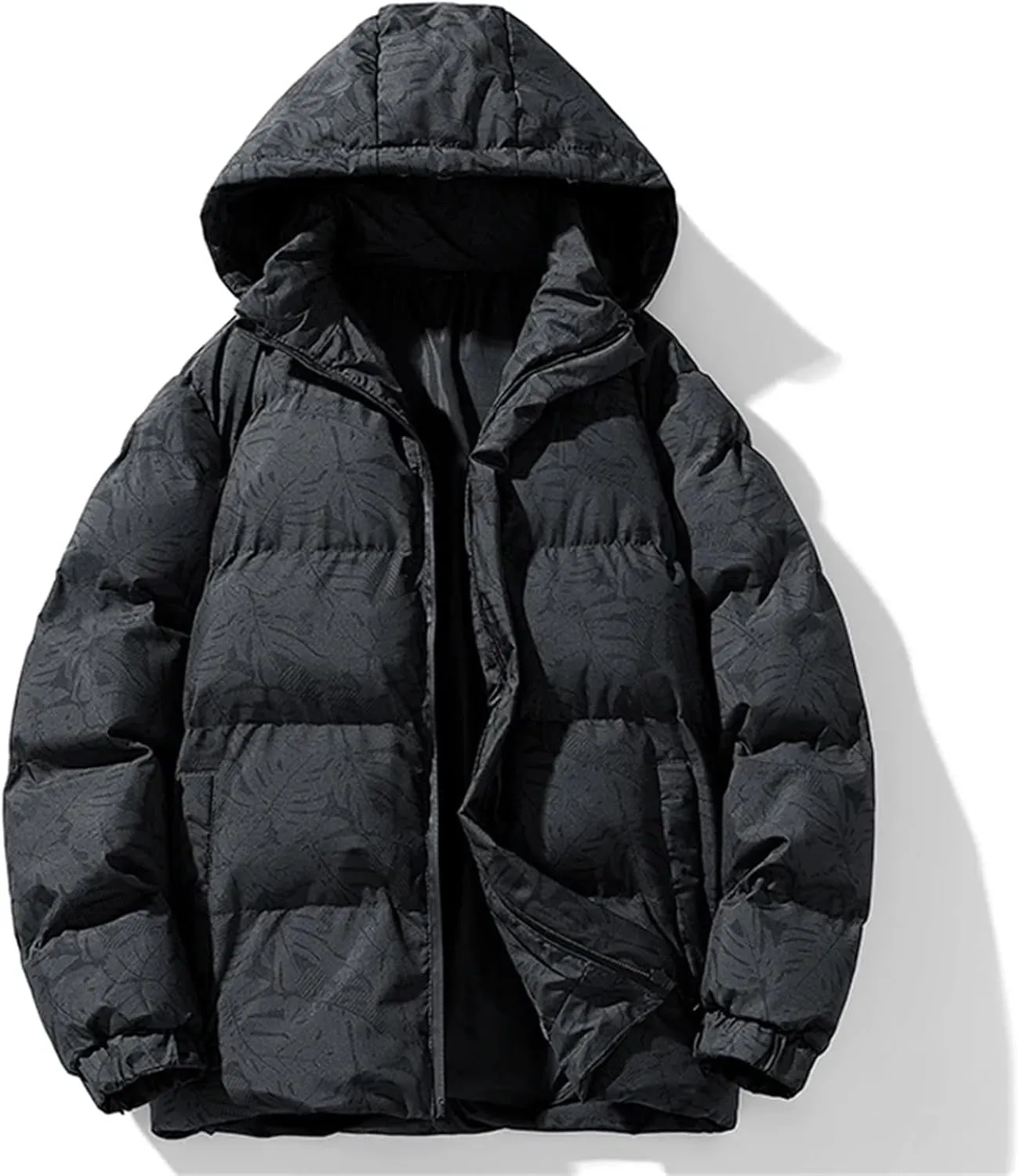 Men Parkas Hooded Coat Outwear Puffer Jacket Winter Cotton-Padded Men's Clothing Top