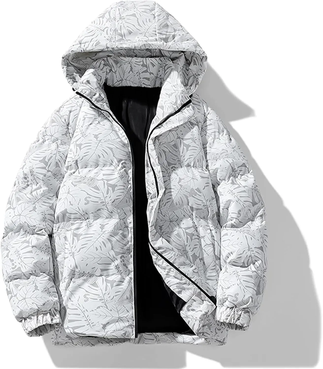 Men Parkas Hooded Coat Outwear Puffer Jacket Winter Cotton-Padded Men's Clothing Top