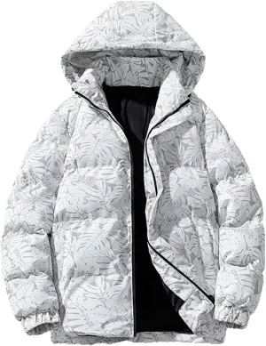 Men Parkas Hooded Coat Outwear Puffer Jacket Winter Cotton-Padded Men's Clothing Top
