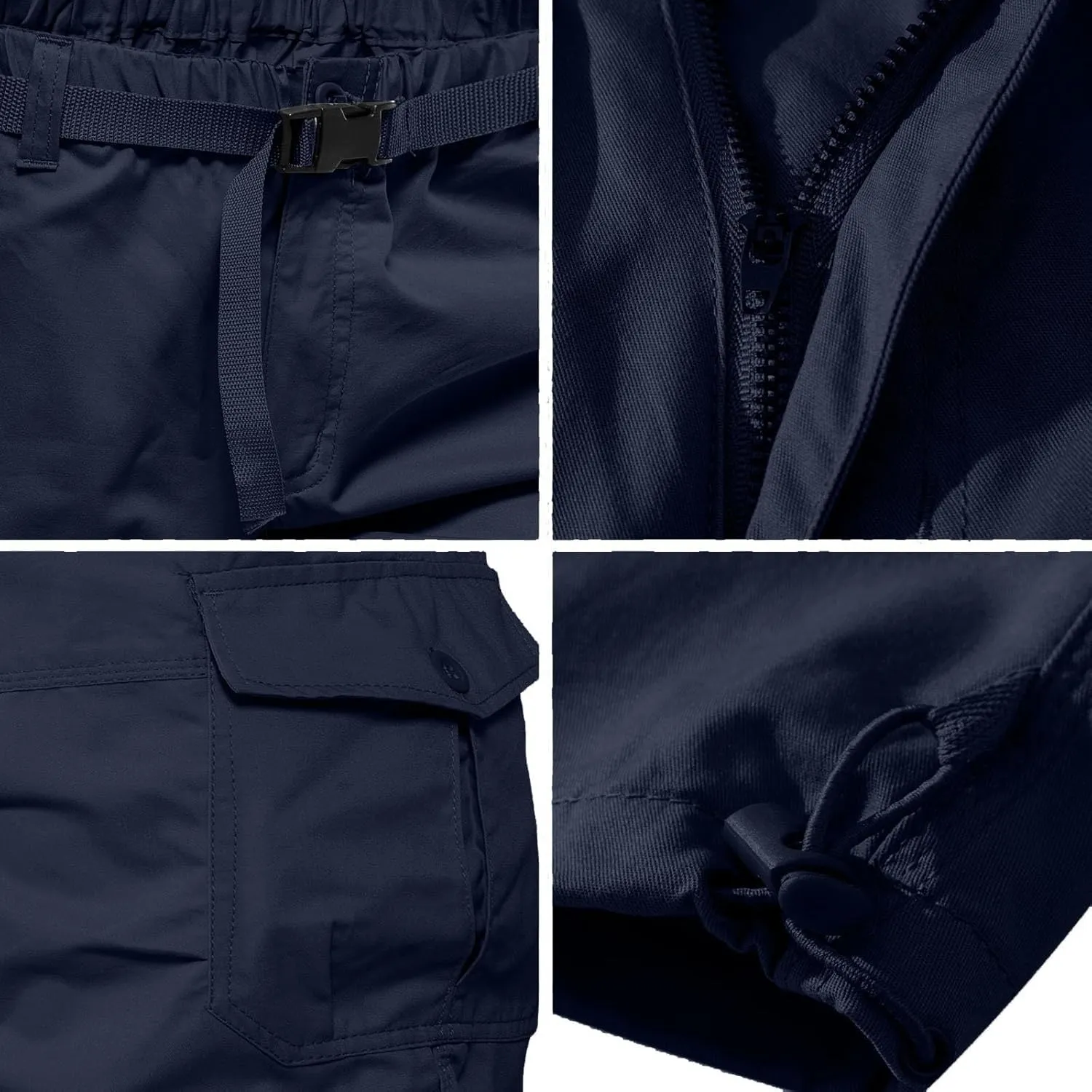 Mens Cargo Shorts 3/4 Relaxed Fit Army Tactical Running Shorts 7 Pockets Elastic Waist Cotton Sports Hiking Pants 2024 Trend