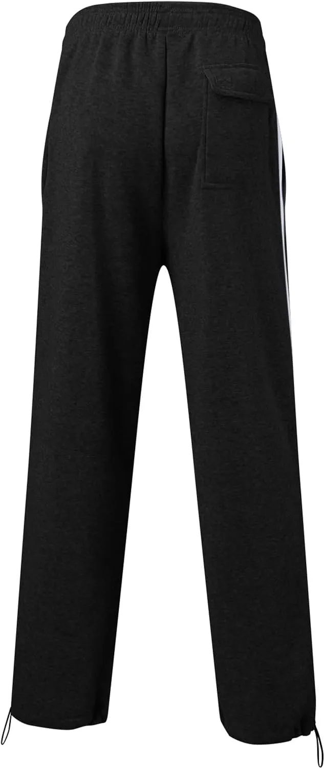 Men's Casual Cargo Relaxed Pants, Sports Fitness Pants, Elastic Drawstring Waist Lightweight Chino Pants for Man