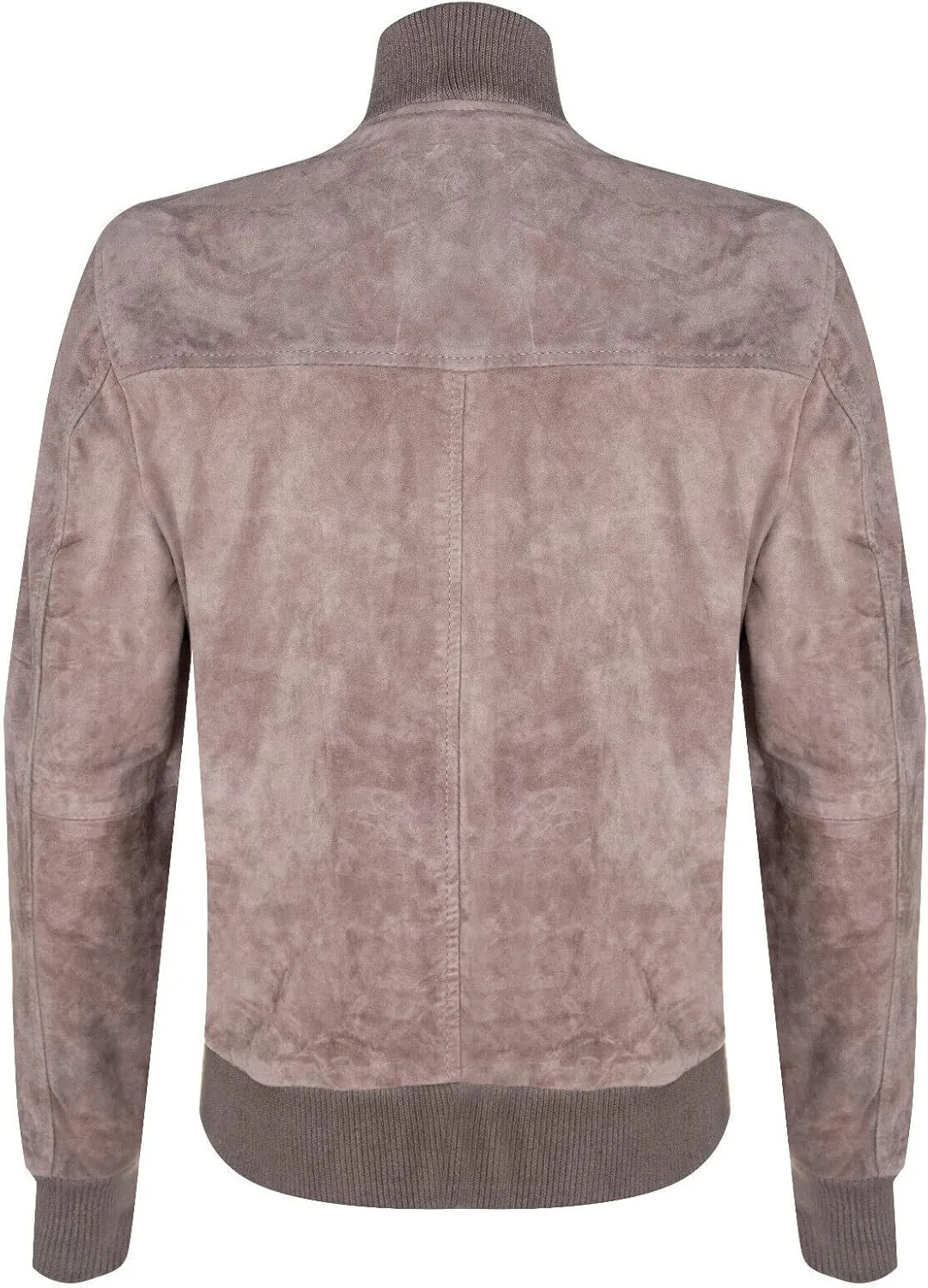Mens Goat Suede Bomber Jacket Real Genuine Leather MA-1 Varsity Retro