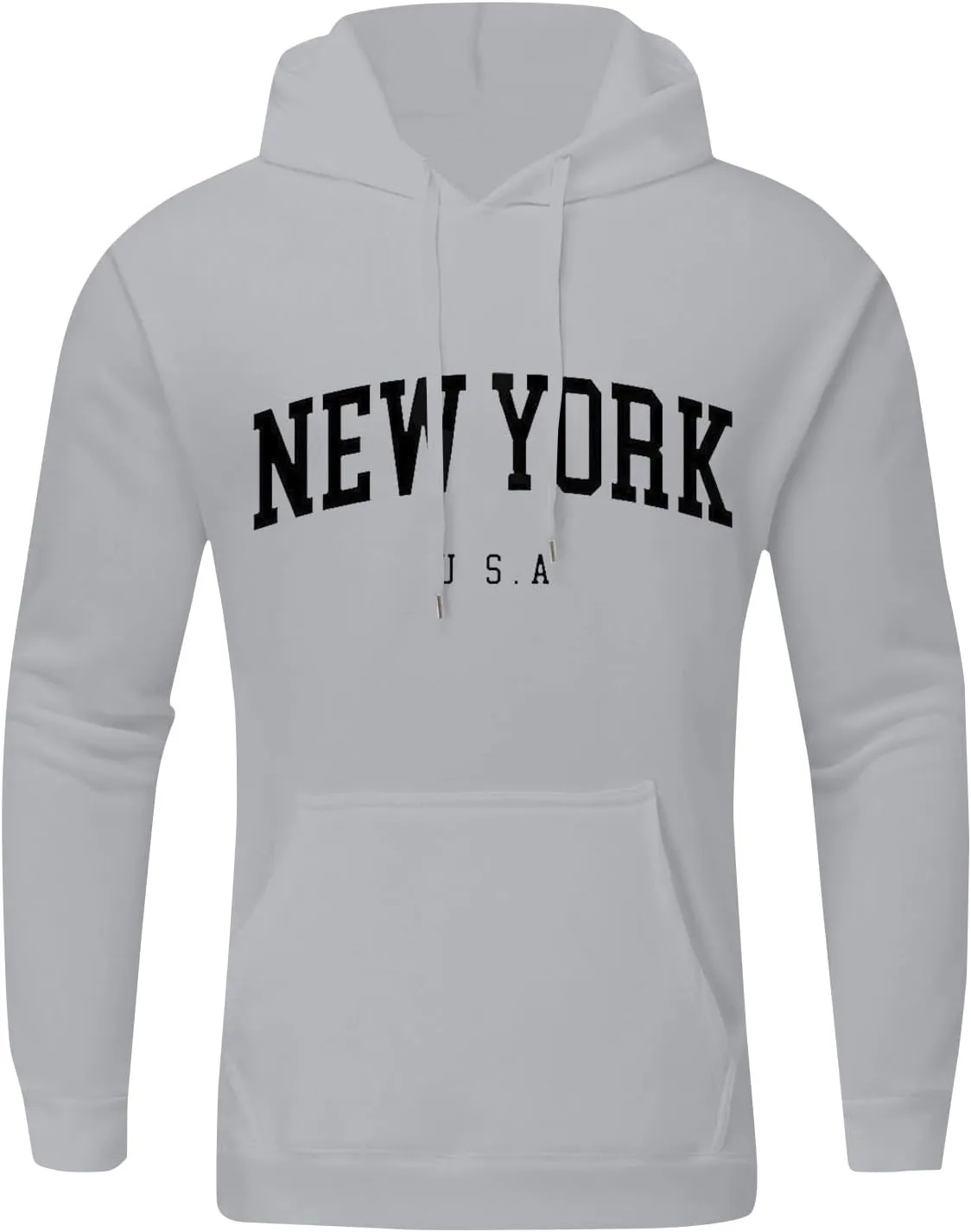 Mens Hoodies,New York Print Hoodies Long Sleeve Oversized Sweatshirts Casual Drawstring Pullover With Hood