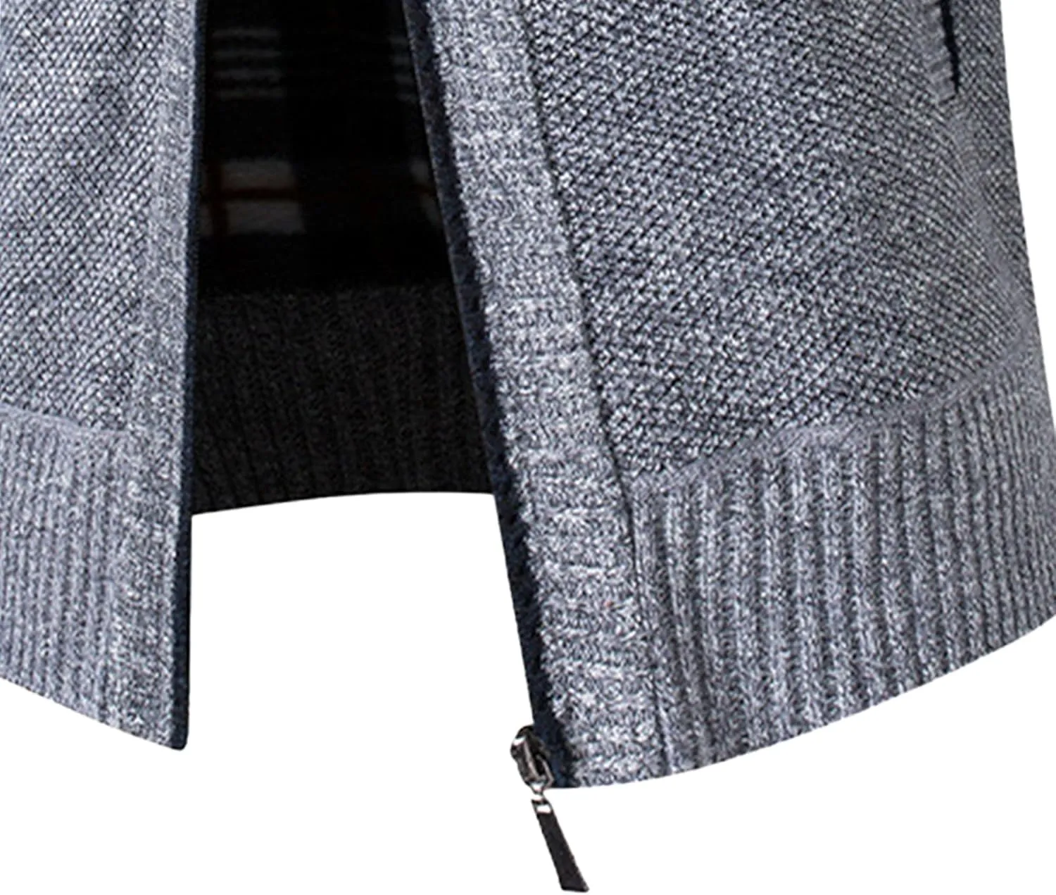 Men's Knitted Jacket Man Slim Fit Full Zip Sweater Male Soft Flannel Lining Thicken Warm Cardigan