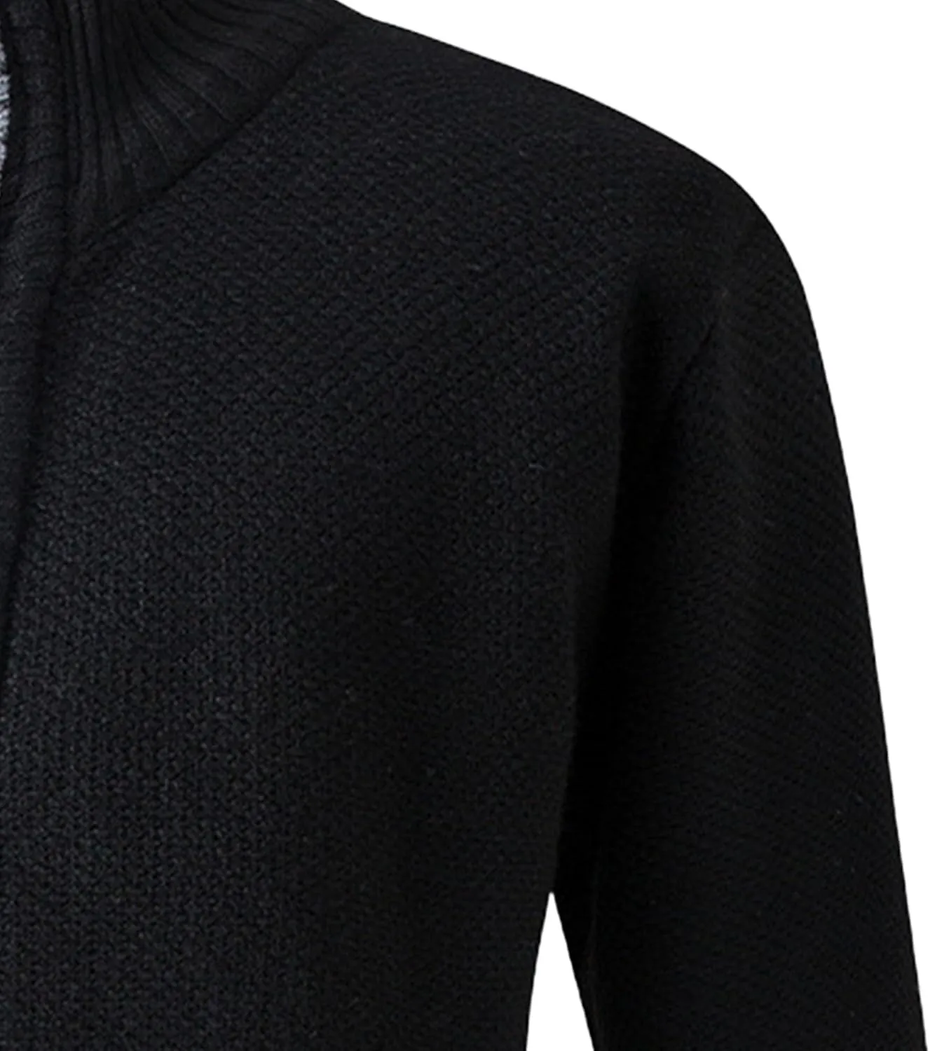 Men's Knitted Jacket Man Slim Fit Full Zip Sweater Male Soft Flannel Lining Thicken Warm Cardigan
