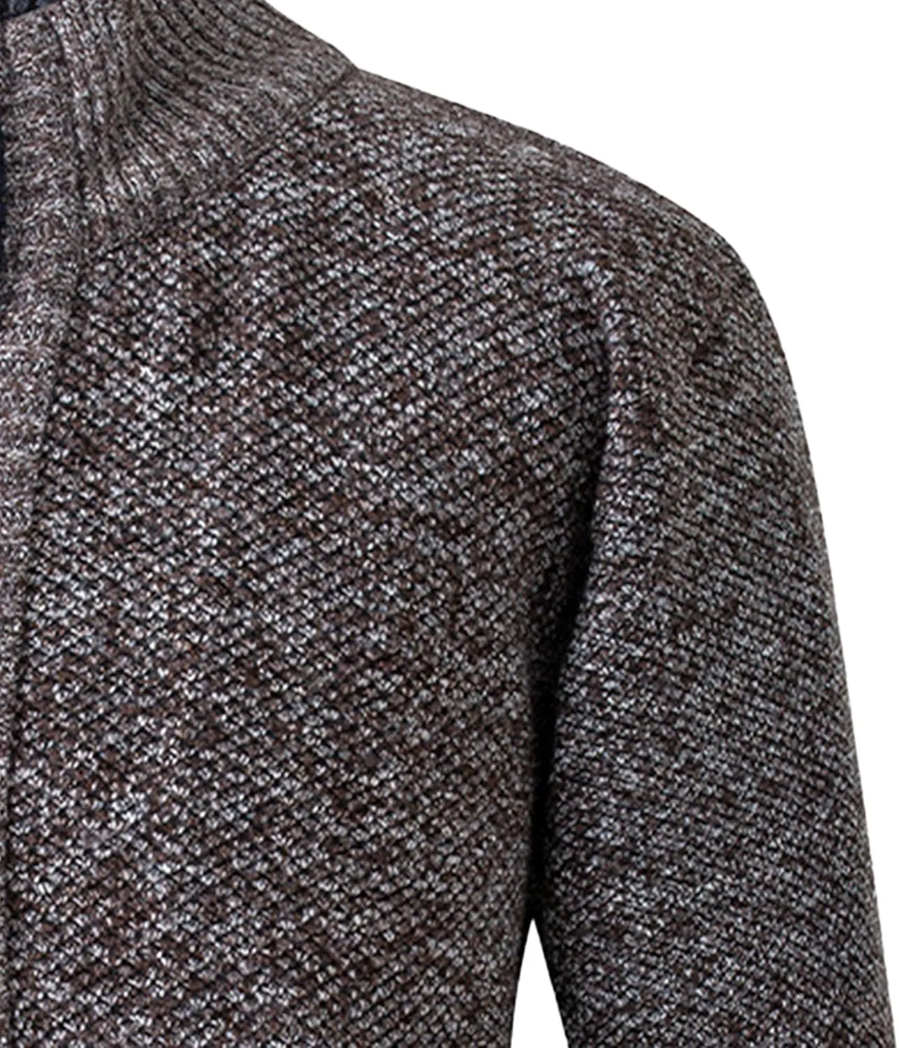 Men's Knitted Jacket Man Slim Fit Full Zip Sweater Male Soft Flannel Lining Thicken Warm Cardigan
