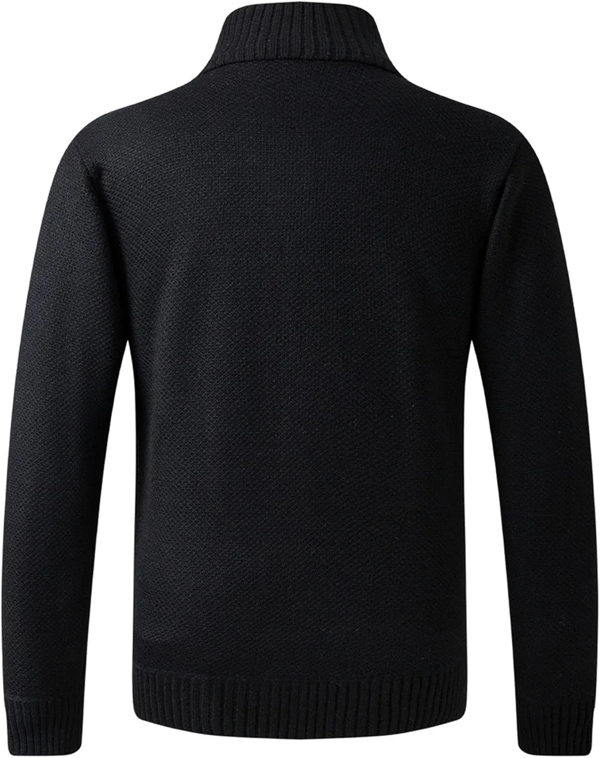 Men's Knitted Jacket Man Slim Fit Full Zip Sweater Male Soft Flannel Lining Thicken Warm Cardigan