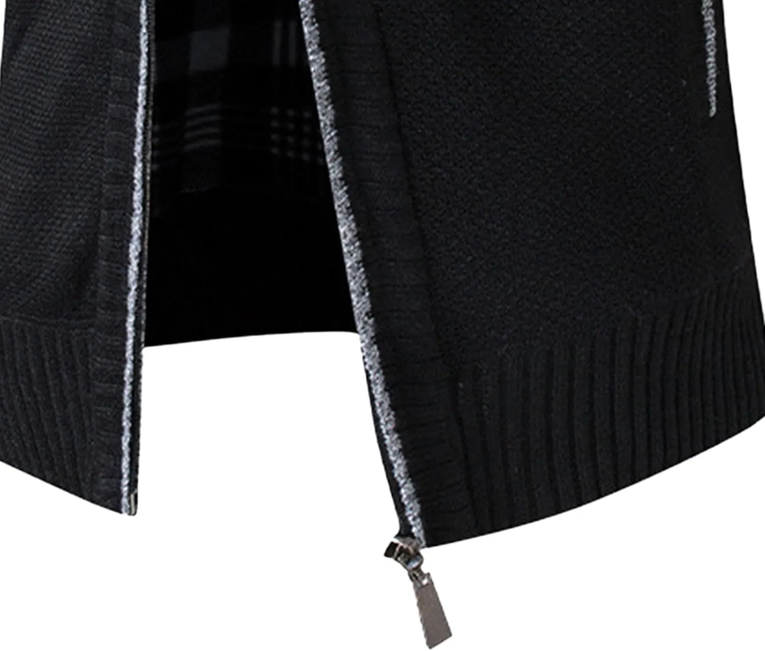 Men's Knitted Jacket Man Slim Fit Full Zip Sweater Male Soft Flannel Lining Thicken Warm Cardigan