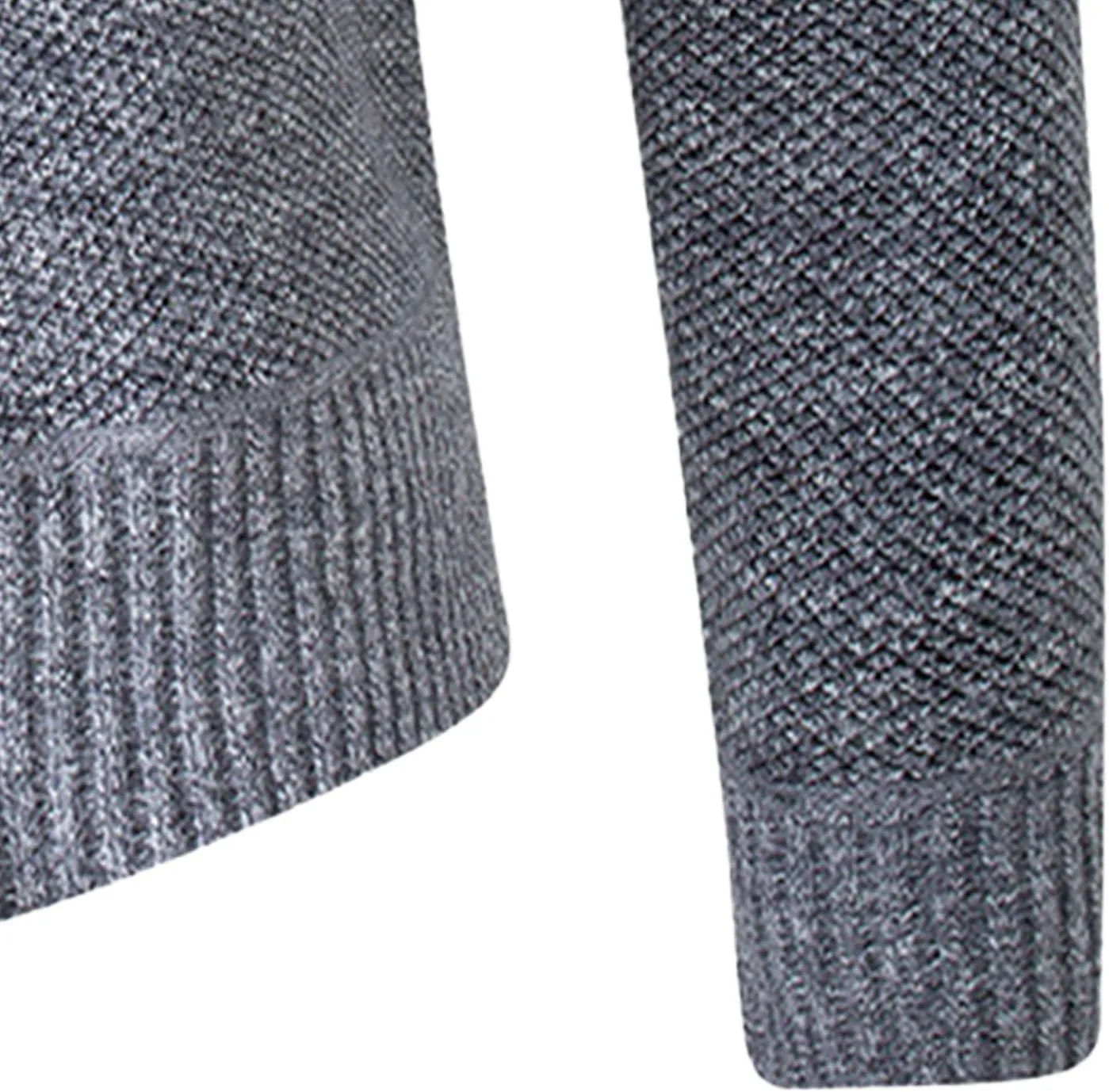 Men's Knitted Jacket Man Slim Fit Full Zip Sweater Male Soft Flannel Lining Thicken Warm Cardigan