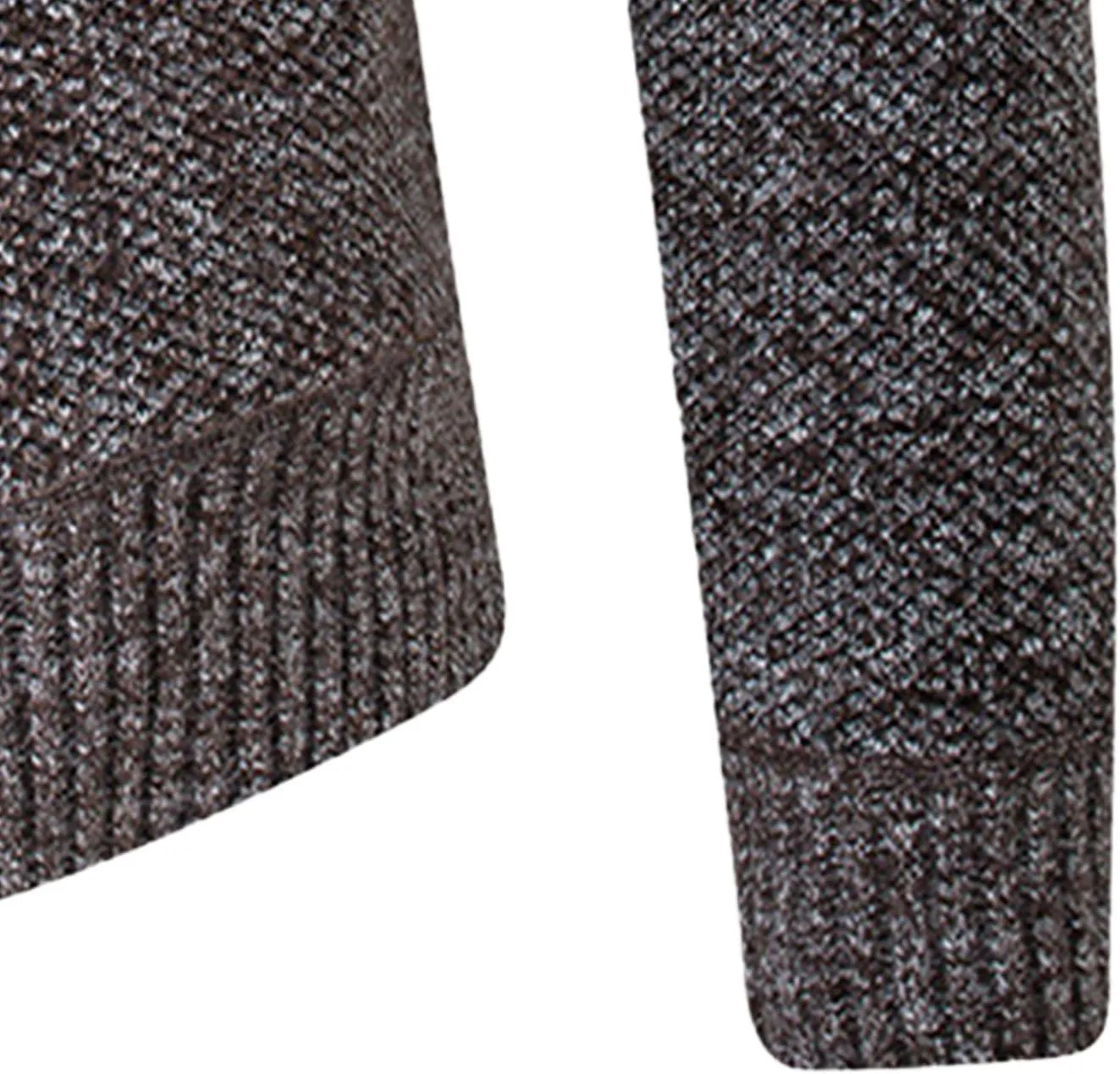 Men's Knitted Jacket Man Slim Fit Full Zip Sweater Male Soft Flannel Lining Thicken Warm Cardigan