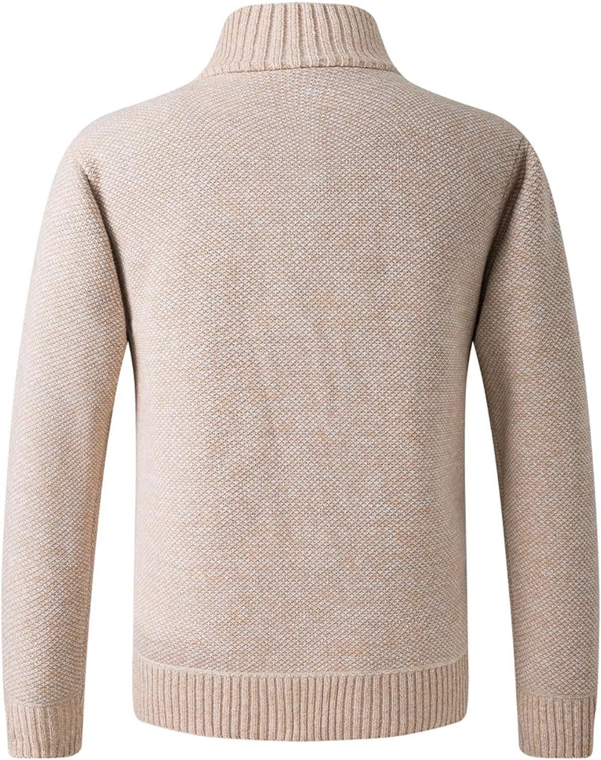 Men's Knitted Jacket Man Slim Fit Full Zip Sweater Male Soft Flannel Lining Thicken Warm Cardigan