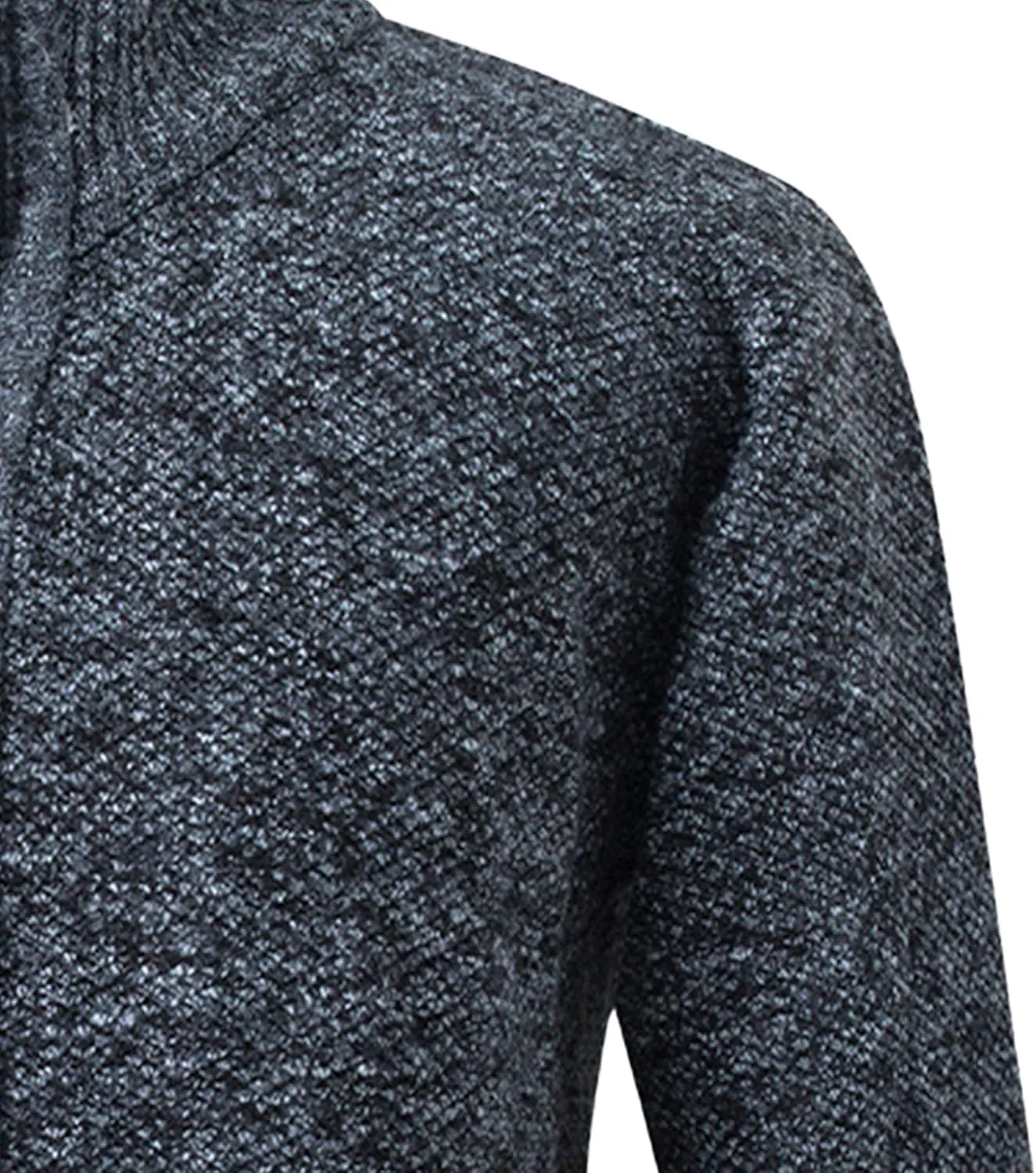 Men's Knitted Jacket Man Slim Fit Full Zip Sweater Male Soft Flannel Lining Thicken Warm Cardigan