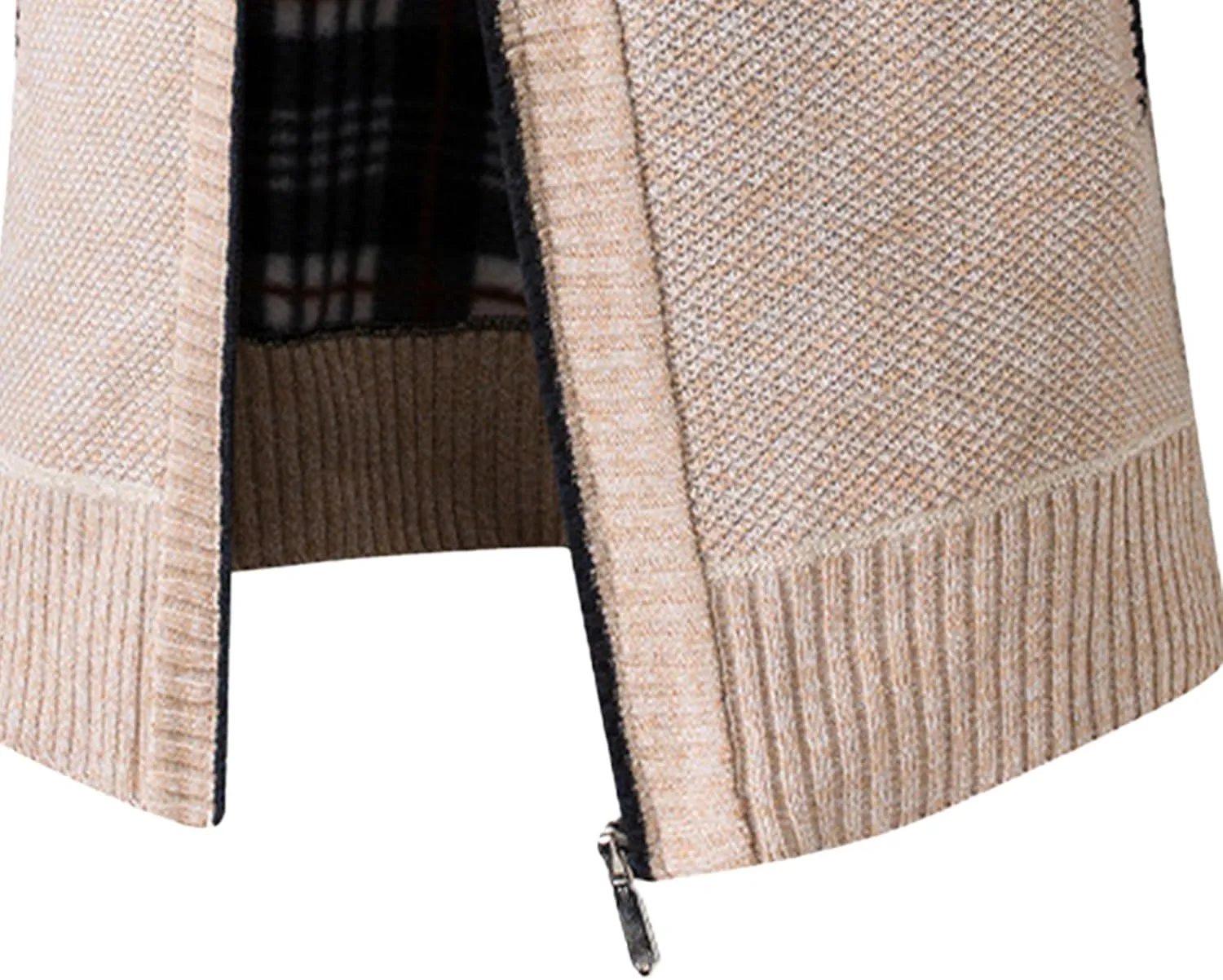 Men's Knitted Jacket Man Slim Fit Full Zip Sweater Male Soft Flannel Lining Thicken Warm Cardigan